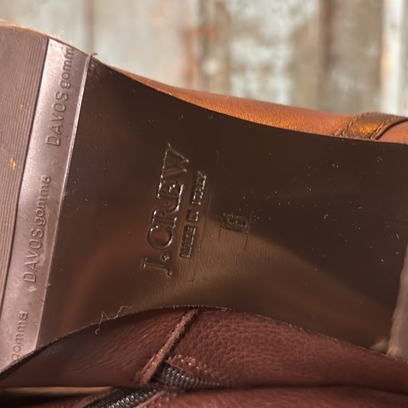 J.Crew Beckett Extended Calf Chocolate Brown Leather Knee-High Boots size 8 - Picture 14 of 15